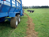 The long throw is ideal for feeding into troughs